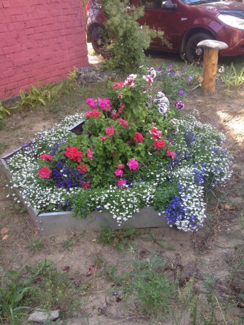 Оцинкованная клумба "Сота" 500 в Южно-Сахалинске